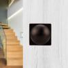 imageProbrico Black Door Knobs Interior Keyless Lock Modern Passage Door Handles for HallCloset Round Knob with Square Cover1 PackOil Rubbed Bronze