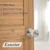 imageProbrico Brushed Nickel Finish Handle Knobs Keyless Privacy Interior Doors Bed and Bath Lockset 5 Pack