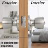 imageProbrico Brushed Nickel Finish Handle Knobs Keyless Privacy Interior Doors Bed and Bath Lockset 5 Pack