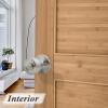 imageProbrico Brushed Nickel Finish Handle Knobs Keyless Privacy Interior Doors Bed and Bath Lockset 5 Pack