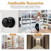imageProbrico Classic Flat Ball Style Hall Closet Passage Door Knobs Brushed Nickel Interior Door Handles NonLocking Knobs Without Keys 3 PackBlack