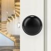 imageProbrico Classic Flat Ball Style Hall Closet Passage Door Knobs Brushed Nickel Interior Door Handles NonLocking Knobs Without Keys 3 PackBlack