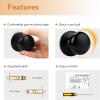 imageProbrico Classic Flat Ball Style Hall Closet Passage Door Knobs Brushed Nickel Interior Door Handles NonLocking Knobs Without Keys 3 PackBlack