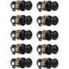 imageProbrico Classic Flat Ball Style Hall Closet Passage Door Knobs Brushed Nickel Interior Door Handles NonLocking Knobs Without Keys 3 PackBlack