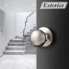 imageProbrico Classic Flat Ball Style Hall Closet Passage Door Knobs Brushed Nickel Interior Door Handles NonLocking Knobs Without Keys 3 PackBrushed Nickel