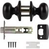 imageProbrico Classic Flat Ball Style Hall Closet Passage Door Knobs Brushed Nickel Interior Door Handles NonLocking Knobs Without Keys 3 PackOil Rubbed Bronze