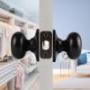 imageProbrico Classic Flat Ball Style Hall Closet Passage Door Knobs Brushed Nickel Interior Door Handles NonLocking Knobs Without Keys 3 PackOil Rubbed Bronze