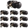 imageProbrico Classic Flat Ball Style Hall Closet Passage Door Knobs Brushed Nickel Interior Door Handles NonLocking Knobs Without Keys 3 PackOil Rubbed Bronze