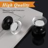 imageProbrico Clear Glass Crystal Door Knobs with Lock Heavy Duty Real Glass Privacy Door Handles Keyless Hardware for Interior BedBath with Black Round Rosette 5 Pack