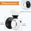 imageProbrico Clear Glass Crystal Door Knobs with Lock Heavy Duty Real Glass Privacy Door Handles Keyless Hardware for Interior BedBath with Black Round Rosette 5 Pack