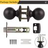 imageProbrico Closet Door Knobs Coastal Oil Rubbed Bronze Door Knobs Passage Interior NonLocking Door Handles Round Ball Shape Door Hardware for Hallway or Closet4 PackOil Rubbed Bronze
