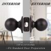 imageProbrico Closet Door Knobs Coastal Oil Rubbed Bronze Door Knobs Passage Interior NonLocking Door Handles Round Ball Shape Door Hardware for Hallway or Closet4 PackOil Rubbed Bronze