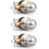 imageProbrico Closet Door Knobs Coastal Oil Rubbed Bronze Door Knobs Passage Interior NonLocking Door Handles Round Ball Shape Door Hardware for Hallway or Closet4 PackBrushed Nickel