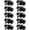 imageProbrico Colonial Passage Door Knobs Black Interior NonLocking Door Handles for HallCloset with Square Rosette 10 PackBlack