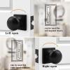 imageProbrico Colonial Passage Door Knobs Black Interior NonLocking Door Handles for HallCloset with Square Rosette 10 PackBlack