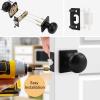 imageProbrico Colonial Passage Door Knobs Black Interior NonLocking Door Handles for HallCloset with Square Rosette 10 PackBlack