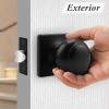 imageProbrico Colonial Passage Door Knobs Black Interior NonLocking Door Handles for HallCloset with Square Rosette 10 PackBlack