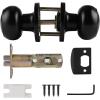 imageProbrico Colonial Style Passage Door Knobs Brushed Nickel Door Handle for HallCloset DoorBlack
