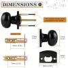 imageProbrico Colonial Style Passage Door Knobs Brushed Nickel Door Handle for HallCloset DoorBlack