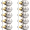 imageProbrico Colonial Style Passage Door Knobs Brushed Nickel Door Handle for HallCloset DoorBrushed Nickel