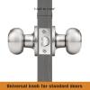 imageProbrico Colonial Style Passage Door Knobs Brushed Nickel Door Handle for HallCloset DoorBrushed Nickel