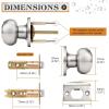 imageProbrico Colonial Style Passage Door Knobs Brushed Nickel Door Handle for HallCloset DoorBrushed Nickel