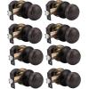 imageProbrico Colonial Style Passage Door Knobs Brushed Nickel Door Handle for HallCloset DoorOil Rubbed Bronze