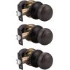 imageProbrico Colonial Style Passage Door Knobs Brushed Nickel Door Handle for HallCloset DoorOil Rubbed Bronze