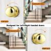 imageProbrico Colonial Style Passage Door Knobs Brushed Nickel Door Handle for HallCloset DoorPolished Brass