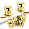 imageProbrico Colonial Style Passage Door Knobs Brushed Nickel Door Handle for HallCloset DoorPolished Brass