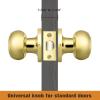 imageProbrico Colonial Style Passage Door Knobs Brushed Nickel Door Handle for HallCloset DoorPolished Brass