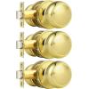 imageProbrico Colonial Style Passage Door Knobs Brushed Nickel Door Handle for HallCloset DoorPolished Brass