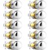 imageProbrico Colonial Style Passage Door Knobs Brushed Nickel Door Handle for HallCloset DoorPolished Chrome