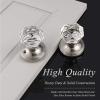 imageProbrico Diamond Crystal Door Knobs for Hall Closet Interior Keyless NonLocking Glass Passage Knobs Brushed Nickel Round Rosette 2 Pack