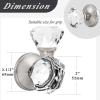 imageProbrico Diamond Crystal Door Knobs for Hall Closet Interior Keyless NonLocking Glass Passage Knobs Brushed Nickel Round Rosette 2 Pack