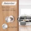 imageProbrico Diamond Crystal Door Knobs for Hall Closet Interior Keyless NonLocking Glass Passage Knobs Brushed Nickel Round Rosette 2 Pack