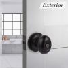 imageProbrico Egg Style Bedroom and Bathroom Privacy Door Knobs Oval Oil Rubbed Bronze Keyless Door Lock6 Pack