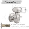 imageProbrico Egg Style Hall and Closet Passage Door Knobs Brushed Nickel Oval Door Lock5 Pack