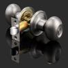 imageProbrico Egg Style Hall and Closet Passage Door Knobs Brushed Nickel Oval Door Lock5 Pack