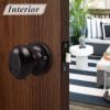 imageProbrico Egg Style Hall and Closet Passage Door Knobs Oil Rubbed Bronze Oval Door Lock10 Pack