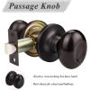 imageProbrico Egg Style Hall and Closet Passage Door Knobs Oil Rubbed Bronze Oval Door Lock10 Pack
