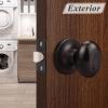 imageProbrico Egg Style Hall and Closet Passage Door Knobs Oil Rubbed Bronze Oval Door Lock10 Pack