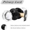 imageProbrico Faceted Crystal Clear Glass Door Knobs in Round Diamond Shape Privacy Function for BedroomBathroom Modern Interior Heavy Duty Black Crystal Knobs 2 PackBlack