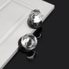 imageProbrico Faceted Crystal Clear Glass Door Knobs in Round Diamond Shape Privacy Function for BedroomBathroom Modern Interior Heavy Duty Black Crystal Knobs 2 PackBlack