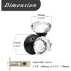 imageProbrico Faceted Crystal Clear Glass Door Knobs in Round Diamond Shape Privacy Function for BedroomBathroom Modern Interior Heavy Duty Black Crystal Knobs 2 PackBlack