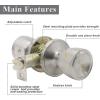 imageProbrico Hall ampamp Closet Passage Door KnobsBrushed Nickel Tulip Style Stainless Steel Keyless Door HandlesNonLocking Knob Set6 Pack