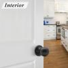 imageProbrico HallCloset Door Knobs Matte Black Passage Door Knobs Round Interior Keyless NonLocking Door Handles4 PackBlack