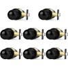 imageProbrico HallCloset Door Knobs Matte Black Passage Door Knobs Round Interior Keyless NonLocking Door Handles4 PackBlack