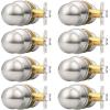 imageProbrico HallCloset Door Knobs Matte Black Passage Door Knobs Round Interior Keyless NonLocking Door Handles4 PackBrushed Nickel