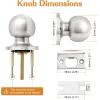 imageProbrico HallCloset Door Knobs Matte Black Passage Door Knobs Round Interior Keyless NonLocking Door Handles4 PackBrushed Nickel